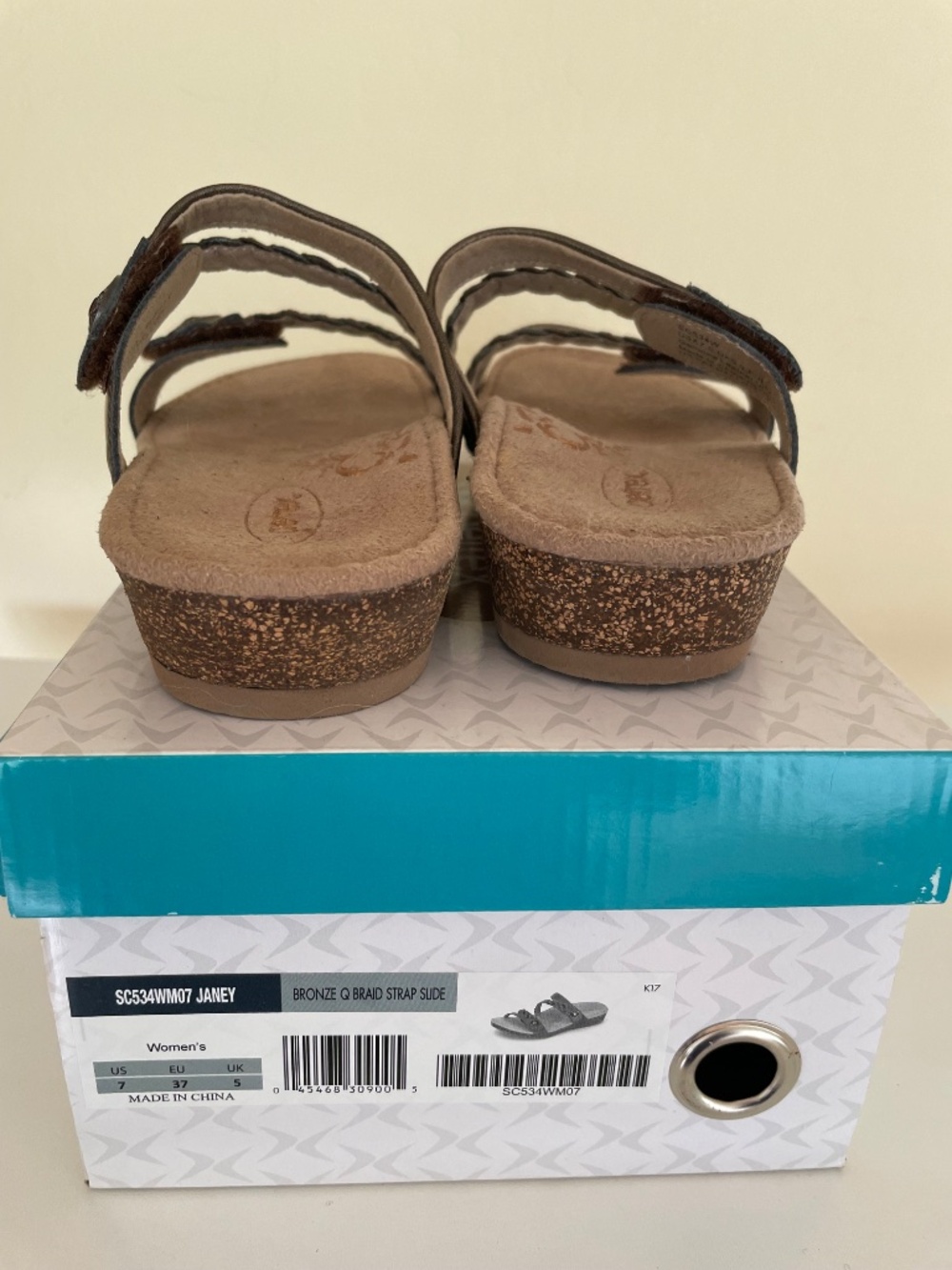NEW Aetrex Bronze Janey Slide Sandals Womens 7 - Picture 6 of 16